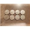 Image 1 : 8 Silver Canadian Quarters