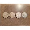 Image 1 : 4 Silver Canadian Quarters
