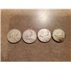 Image 1 : 4 Silver Canadian Quarters