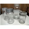 Image 1 : Set of 4 Crown canning jars with Crown lids - different sizes