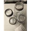 Image 2 : Set of 4 Crown canning jars with Crown lids - different sizes