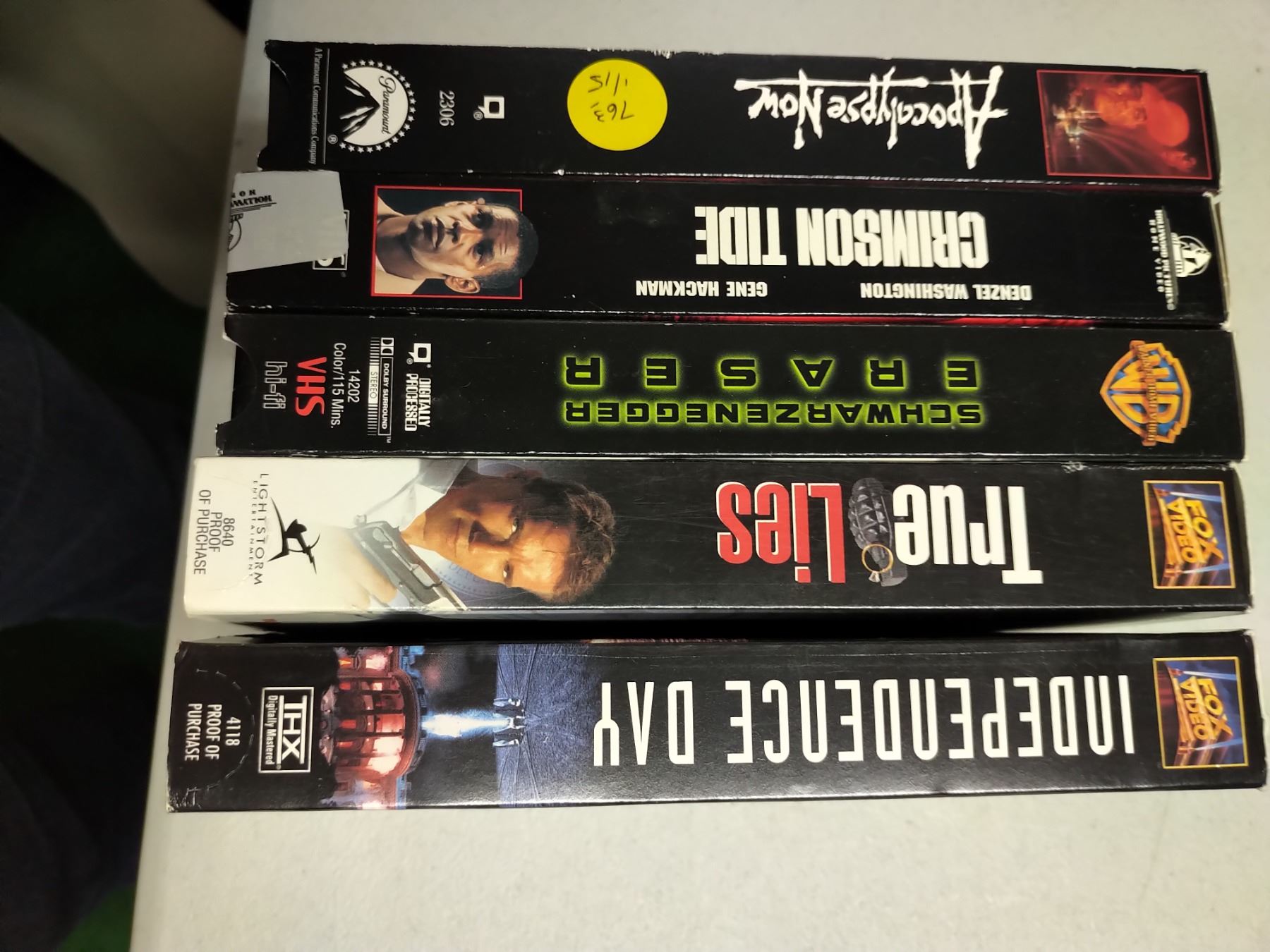 5 action VHS tapes Schmalz Auctions