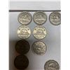 Image 2 : Canada Nickels 5 Cents 1940-1949 18 Pieces