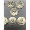 Image 7 : Canada Quarters 25 Cents 3-1974,3-1975, 3-1978, 2-1979