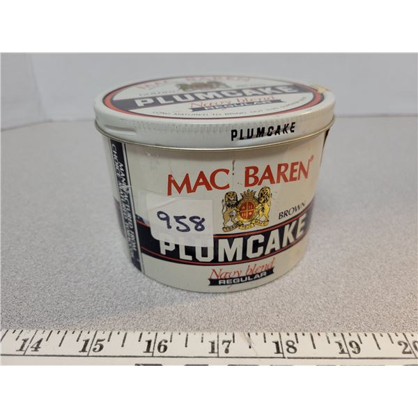 Mac Baren plumcake tobacco can (empty) 200 g