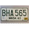Image 1 : 1963 Washington license plate