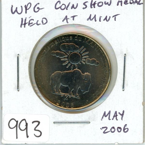 2006 Royal Canadian Mint Coin Show medal. Only available at the coin show held at the Mint in May 20