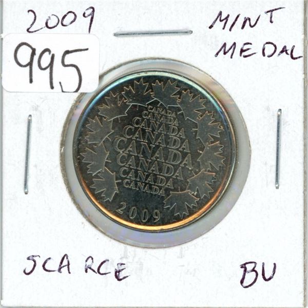 2009 Royal Canadian Mint medal. Uncirculated.