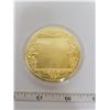 Image 2 : Ancient Greece Medals Series. Athena, Herakles and Atlas. Beautiful Gold-Plated bronze medal measuri
