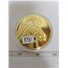 Image 1 : Ancient Greece Medals Series. Horse. Beautiful Gold-Plated bronze medal measuring 50mm and weighing 