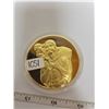 Image 1 : Ancient Greece Medals Series. Calf-Bearer. Beautiful Gold-Plated bronze medal measuring 50mm and wei