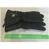 Image 1 : 1098 - Motorcycle Warm Leather Gloves, Size Medium