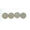 Image 2 : Lot of 4 silver Canadian quarters