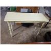 Image 1 : old yellow table with drawer 29"H x 41"W x 16.5"D