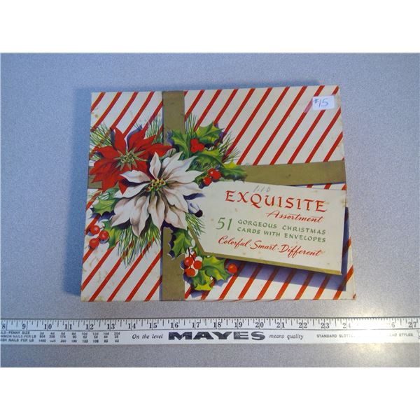 Christmas card box with assorted vintage cards
