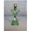 Image 1 : Green depression glass lamp