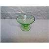 Image 4 : Lot of green depression glass, spiral parfait,1928-30, diamond plate, 8¼”, butter bottom
