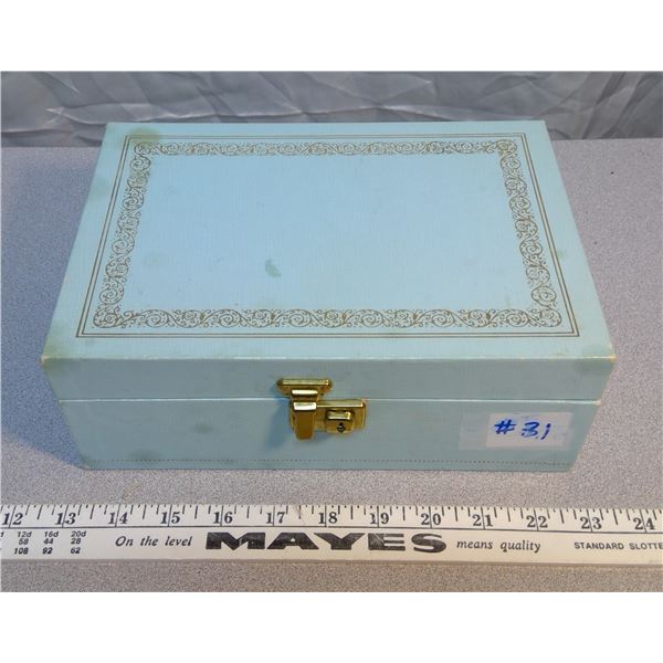 Vintage jewellery box with costume jewellery