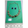 Image 1 : 47. Purple Thermoset necklace and clip earrings set