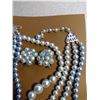 Image 2 : 52. Baby Blue faux pearl necklace and clip earrings, marked “Japan”