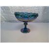 Image 2 : 57. Carnival glass blue fruit bowl