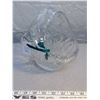 Image 1 : 58. Cut glass oval crystal bowl