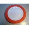 Image 2 : 61. Pyrex dinner plates, Flamingo pink rims (4)