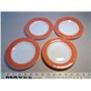 Image 1 : 62. Pyrex lunch plates, Flamingo pink rims (4)
