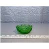 Image 2 : 107. Green pressed glass fruit dish, Arched Cane pattern, 1898-1906