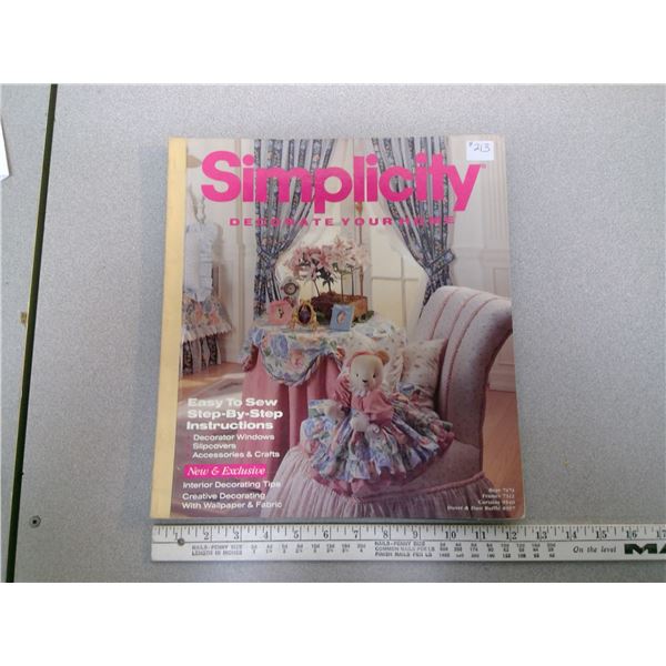 Simplicity Sample 213. Simplicity Sample Book, Decorate Your Home, Dec 1991 - Schmalz ...