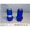 Image 1 : 233. Salt and pepper, blue glass with floral pattern
