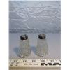 Image 2 : 234. Cut crystal salt and pepper with sterling silver lids