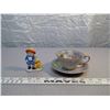 Image 1 : 285. Occupied Japan cup and saucer & small figurine of boy with bunnies, 1945-56