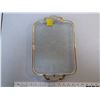 Image 1 : 293 Harp handled tray 15” x 12”, Jeanette glass, 1954-57