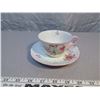 Image 2 : 308. Shelley cup and saucer, Stocks pattern, and creamer, Heather pattern