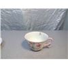 Image 4 : 308. Shelley cup and saucer, Stocks pattern, and creamer, Heather pattern