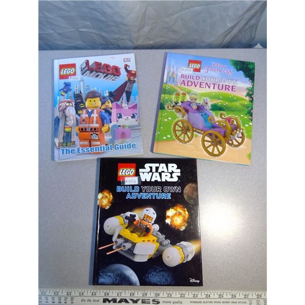 356. Star Wars & Disney Princess Lego, Build an Adventure books & The Lego Movie Essential Guide