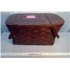 Image 1 : 368. Vintage 1950’s wood picnic basket with tray, Wov-N-Wood by Jerry Wil