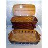 Image 2 : 368. Vintage 1950’s wood picnic basket with tray, Wov-N-Wood by Jerry Wil
