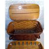 Image 3 : 368. Vintage 1950’s wood picnic basket with tray, Wov-N-Wood by Jerry Wil