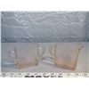 Image 2 : 376. Pink Depression glass cream and sugar with chevron pattern