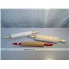 Image 1 : 380. Lot of rolling pins, 2 wood, one marble