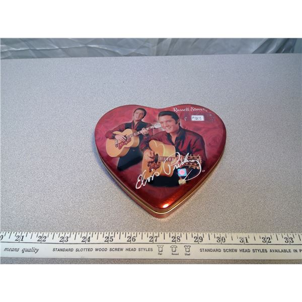 383. Lot of Elvis Collector cards (25) in heart-shaped tin