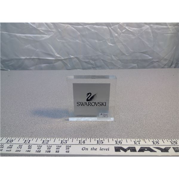385. SWAROVSKI store display, Lucite, 3” square