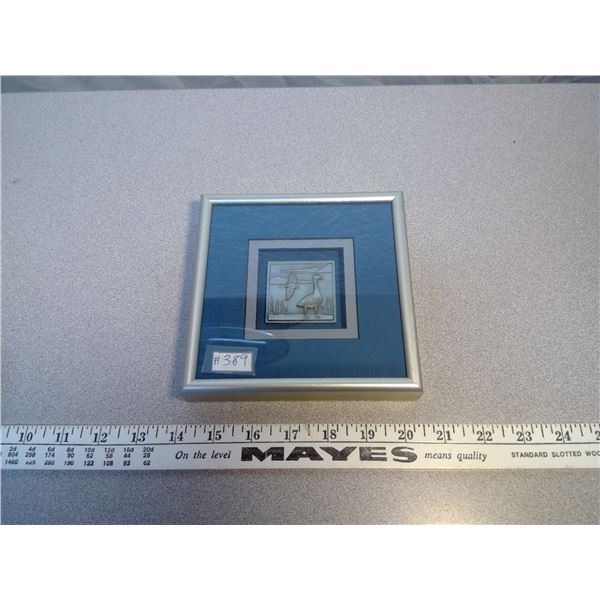 389. Sculpture in Pewter, Geese, by Scrimshaw by D. Goldsmith Inc