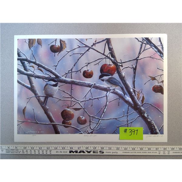 397. Print by J. Vandenbrink, “Early Snowfall”, 1997, artist signed, #13/350