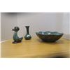 Image 2 : Blue Mountain pottery Duck vase, bowl