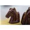 Image 3 : Pair of brown horse head book ends