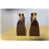Image 4 : Pair of brown horse head book ends