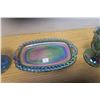 Image 3 : Blue cream & sugar & tray - grape & ivy pattern